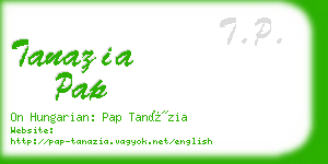 tanazia pap business card